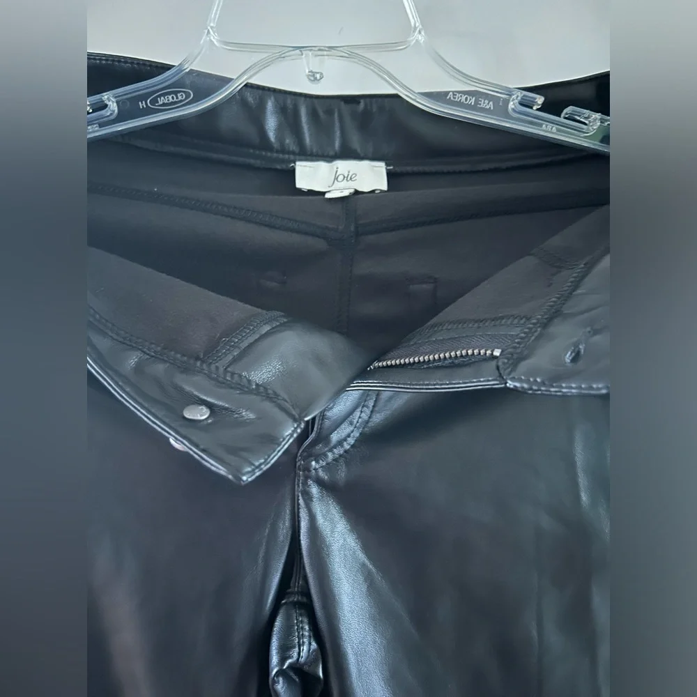Joie Black Faux Leather Pants Womens 4 NWT - Picture 6 of 11